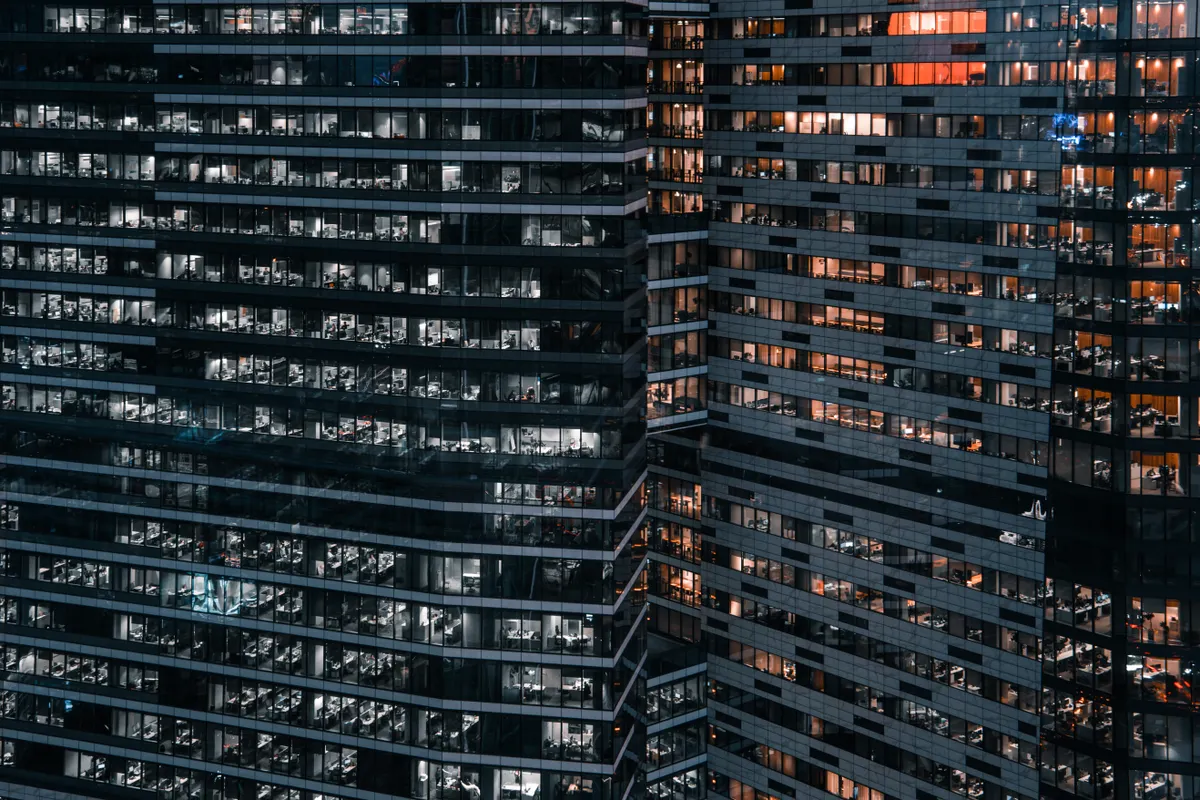 Glass commercial office tower